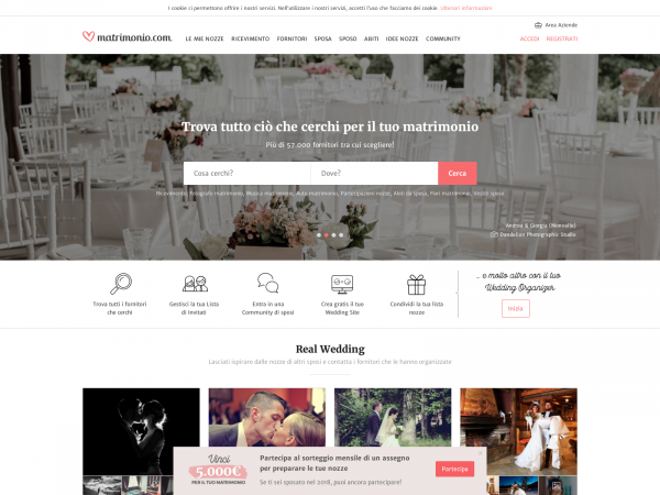 Screenshot matrimonio.com