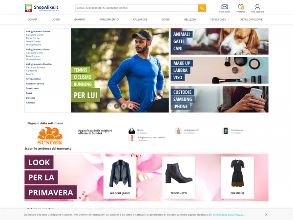 Screenshot shopalike.it