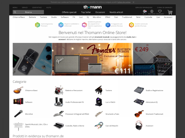 Screenshot thomann.de