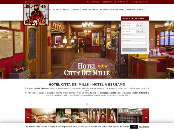 Screenshot hotelcittadeimille.it