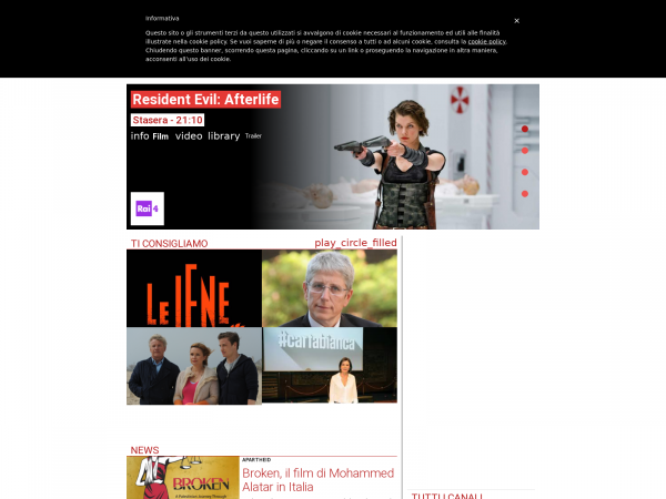 Screenshot lospettacolo.it