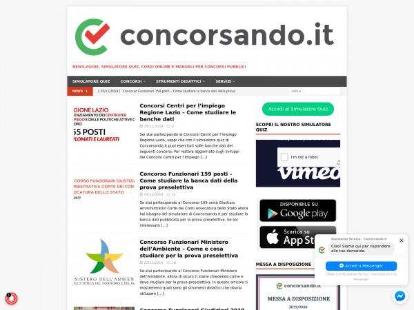 Screenshot concorsando.it