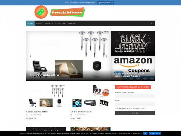 Screenshot prezzialribasso.it