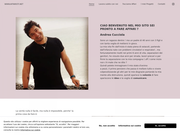 Screenshot affaristi.jimdosite.com