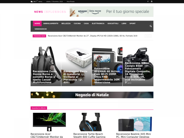 Screenshot newsinfluencer.it