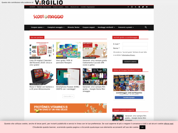 Screenshot scontomaggio.com