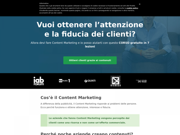 Screenshot contentmarketingitalia.com