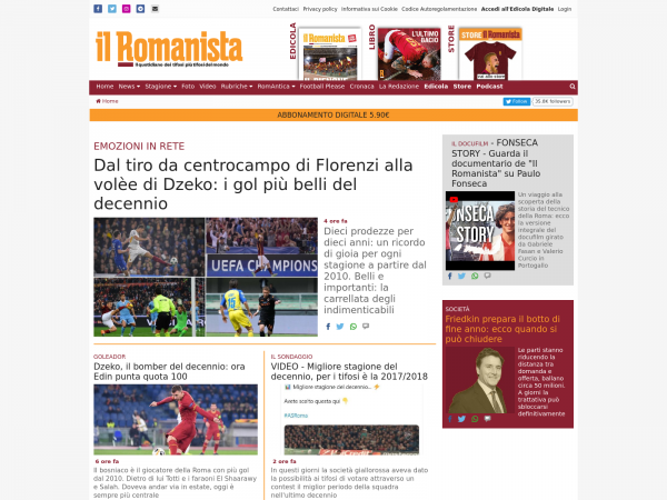 Screenshot ilromanista.eu