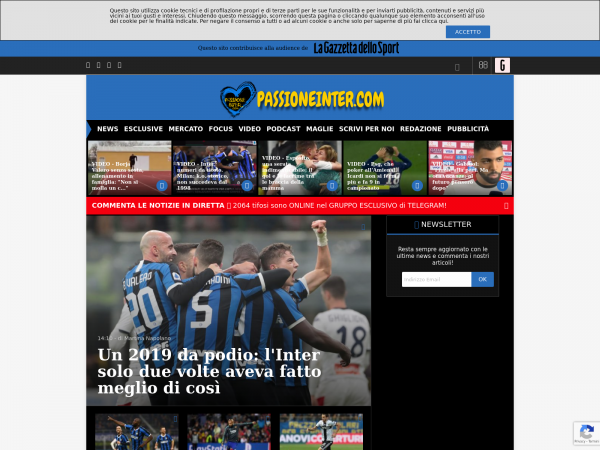 Screenshot passioneinter.com
