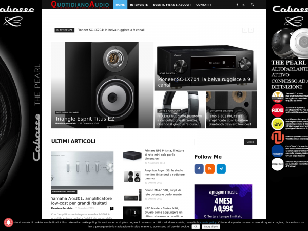 Screenshot quotidianoaudio.it