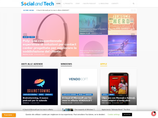 Screenshot socialandtech.net