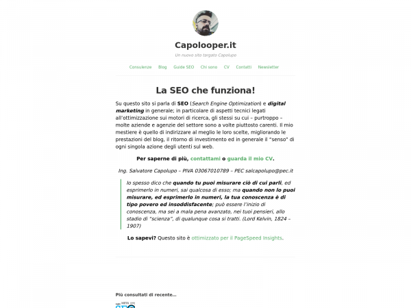 Screenshot capolooper.it