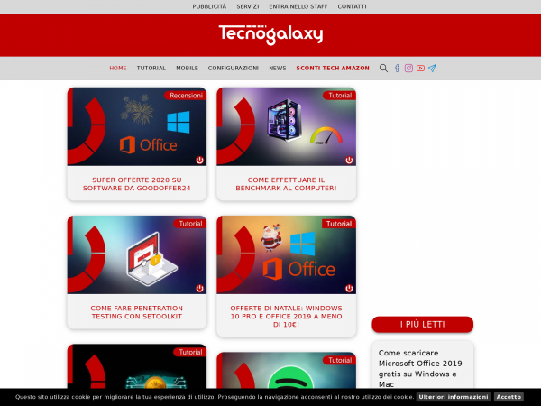 Screenshot tecnogalaxy.it