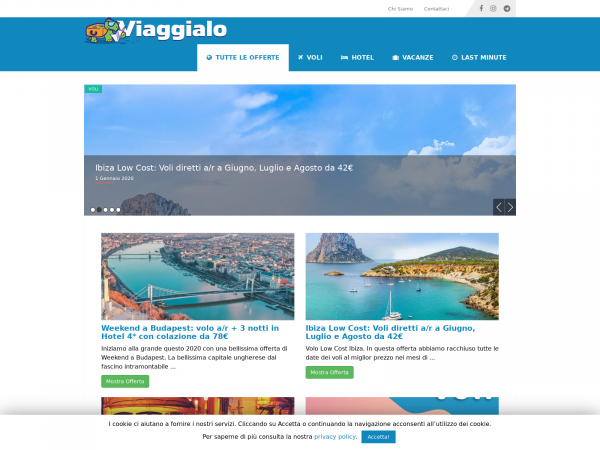 Screenshot viaggialo.com