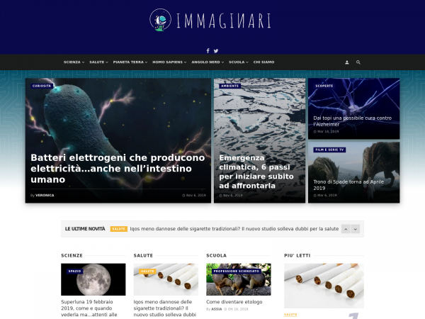 Screenshot immaginari.it
