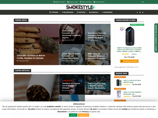Screenshot smokestyle.org