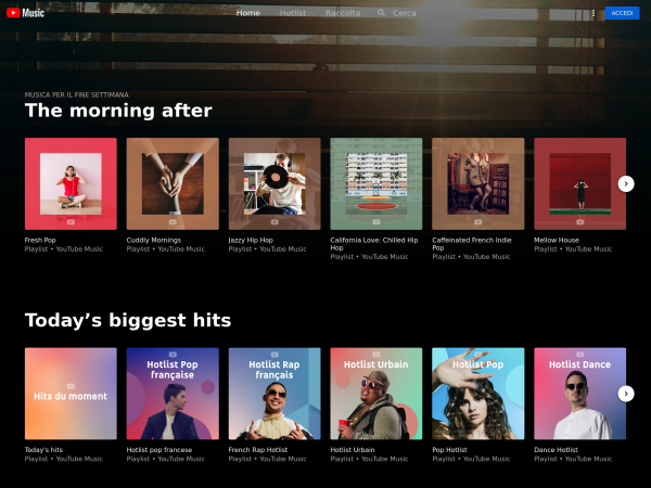 Screenshot music.youtube.com