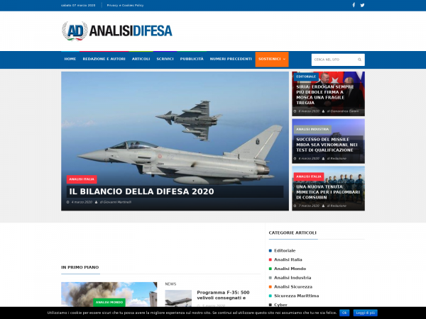 Screenshot analisidifesa.it