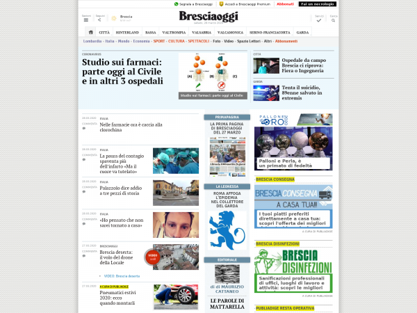 Screenshot bresciaoggi.it
