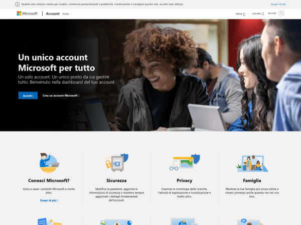 Screenshot account.microsoft.com