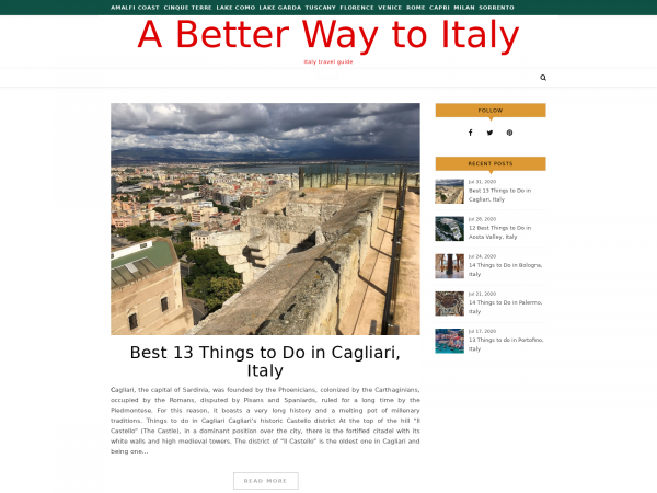 Screenshot betterwaytoitaly.com