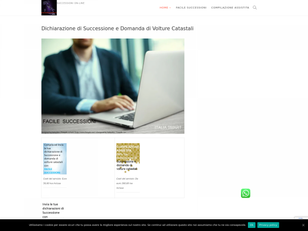 Screenshot facilesuccessioni.it