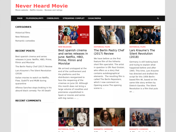 Screenshot neverheardmovie.com