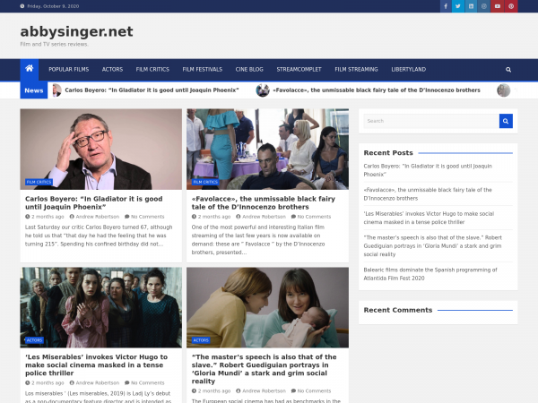 Screenshot abbysinger.net