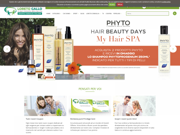 Screenshot farmacialoreto.it