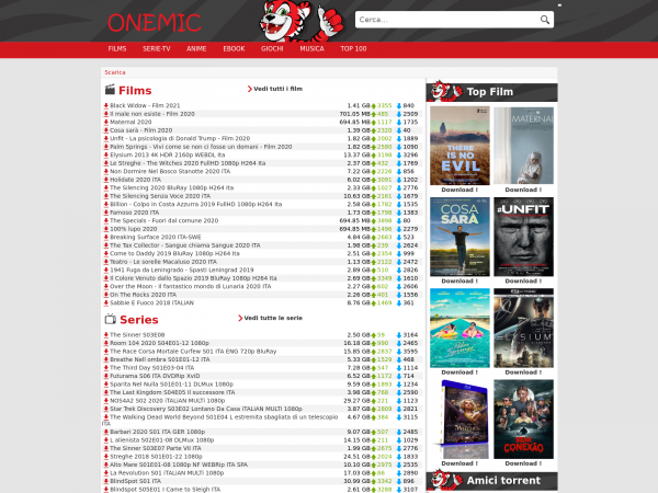 Screenshot onemic.it