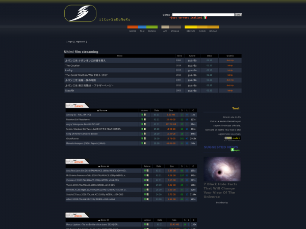 Screenshot ilcorsaronero.fun