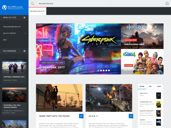 Screenshot jeuxpc.cloud