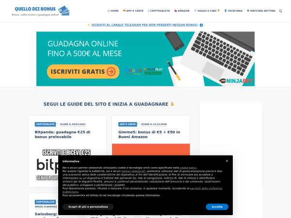 Screenshot quellodeibonus.it