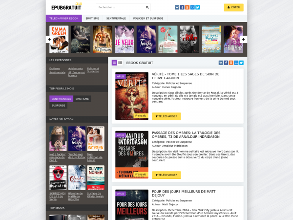 Screenshot epubgratuit.club