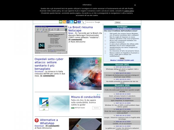 Screenshot zeusnews.it