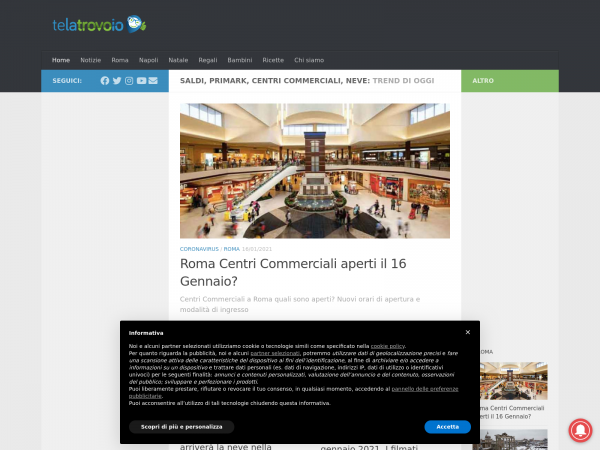 Screenshot telatrovoio.com