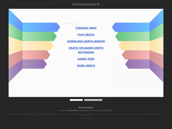 Screenshot corsaronero.it