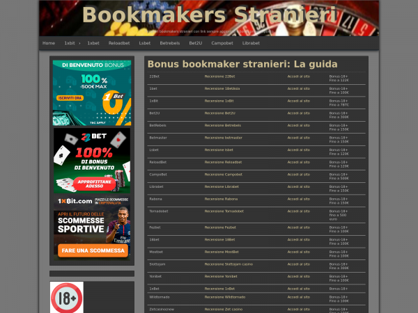 Screenshot bookmakersstranieri.net