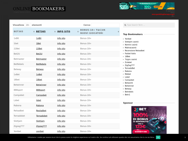 Screenshot onlinebookmakers.bet