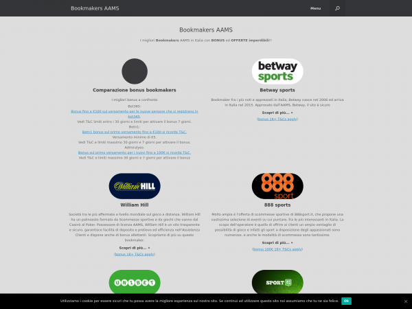 Screenshot bookmakersaams.bet