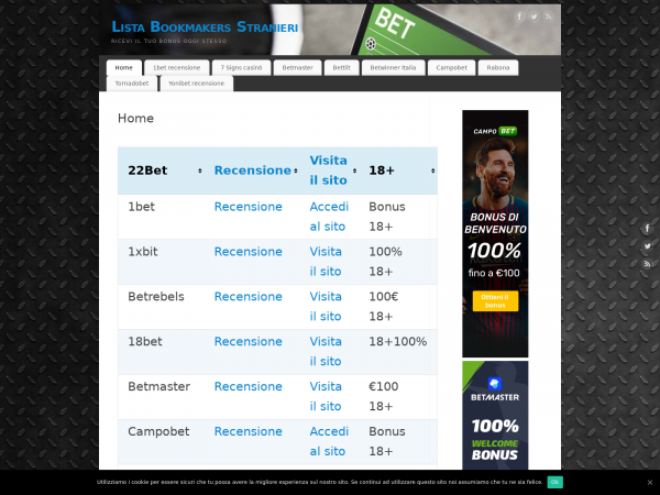 Screenshot listabookmakersstranieri.com