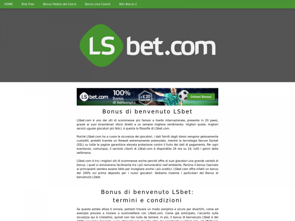 Screenshot lsbetbonus.com