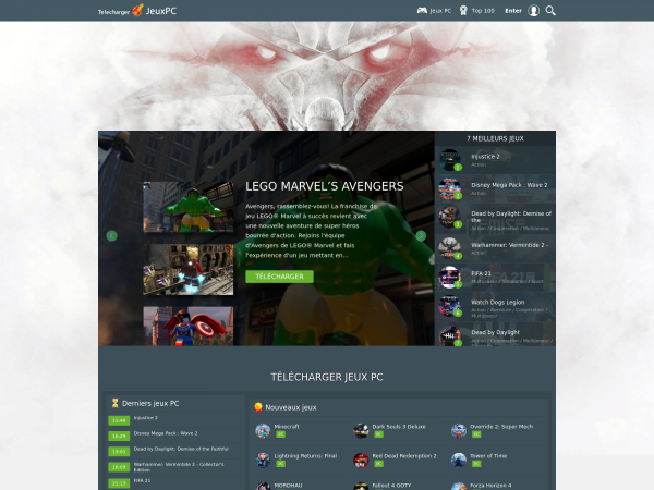 Screenshot telechargerjeuxpc.co