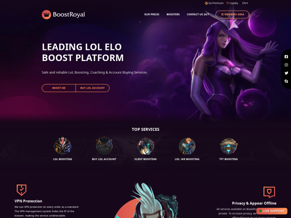 Screenshot boostroyal.com