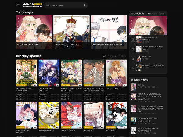 Screenshot mangahere.info