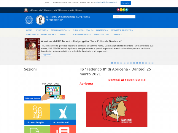 Screenshot iisfedericosecondo.edu.it