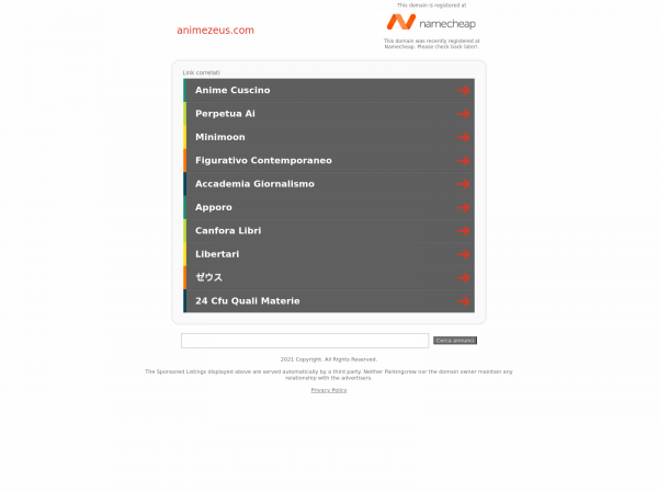 Screenshot animezeus.com