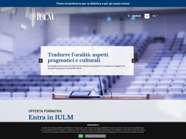 Screenshot iulm.it
