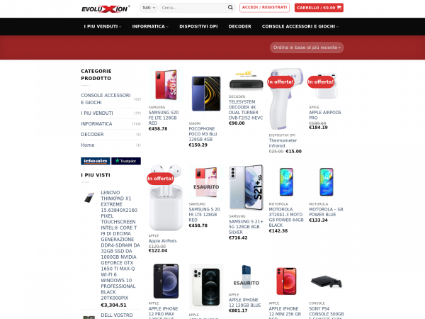 Screenshot evoluxion.it