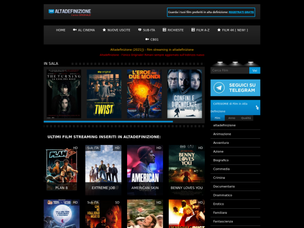 Screenshot altadefinizione.bond